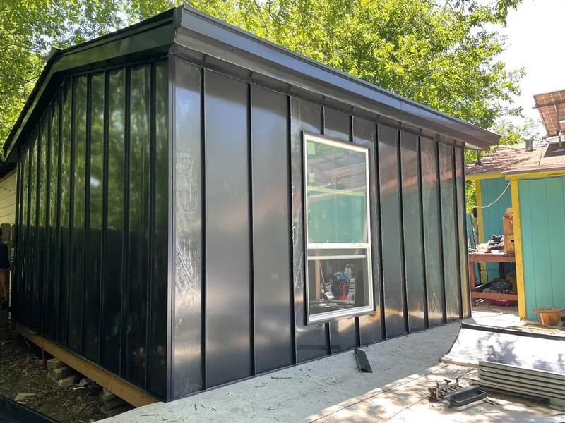 Black standing seam metal wall panels for Metal Roof Installation in Sayreville